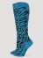 Women's Zebra Knee High Socks in Teal
