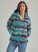 Women's Wrangler Retro Quarter-Zip Sherpa Pullover in Dark Teal