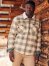 ATG by Wrangler Men's Sherpa Lined Flannel Shirt Jacket in Cactus