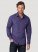 Men's Wrangler Retro Premium Long Sleeve Western Snap Printed Shirt in Purple Blue