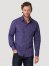 Men's Wrangler Retro Premium Long Sleeve Western Snap Printed Shirt in Purple Blue