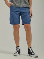 Boy's Wrangler Gamer Cargo Short (Husky) in Darker Denim