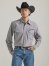 Wrangler x Yellowstone Collar Accent Chambray Snap Shirt in Grey Chambray