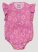 Baby Girl's Sunflower Ruffle Sleeve Bodysuit in Pink