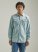 Men's Long Sleeve Western Denim Shirt in Light Wash