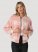 Women's Sherpa Bomber Jacket in Silver Pink