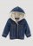 Little Girl's Sherpa Lined Hooded Denim Jacket in Blue Denim