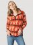 Women's Wrangler Allover Cactus Quarter-Zip Fleece Pullover in Cinnabar