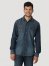 Men's Wrangler Collegiate Denim Western Snap Shirt in University of Texas