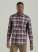 ATG By Wrangler Plaid Mixed Material Shirt in Garnet