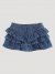 Little Girl's Pull On Ruffle Denim Skirt in Blue Denim