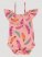 Baby Girl's Off the Shoulder Ruffle Bodysuit in Pink