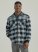 ATG by Wrangler Men's Sherpa Lined Flannel Shirt Jacket in Smoke