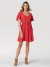 Women's Wrangler Retro Flutter Hem Snap Front Dress in Red