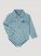 Baby Boy Long Sleeve Denim Bodysuit with Western Snap Placket in Faded Blue