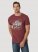 Wrangler Way Out West T-Shirt in Burgundy