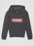 Boy's Wrangler Camo Logo Hoodie in Caviar Heather