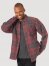 Men's Wrangler Authentics Sherpa Lined Flannel Shirt in Zinfindel Heather