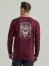 Wrangler FR Flame Resistant Long Sleeve Back Graphic T-Shirt in Wine