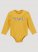 Baby Girl's Long Sleeve Floral Logo Bodysuit in Golden