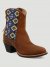 Women's Geo Panel Western Bootie In Clay/Blue