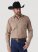 Wrangler Western Long Sleeve Western Snap Dobby Stripe Shirt in Tan (Dark)