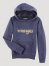 Boy's Wrangler Multicolor Logo Pullover Hoodie in Denim Heather