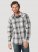 Men's Wrangler Retro Premium Long Sleeve Western Snap Overprint Shirt in White Gray
