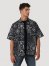 Men's Printed Woven Shirt in Dark Sapphire