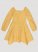 Girl's Square Neck Boot Print Peasant Dress in Yellow Sunshine