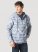 Men's Jacquard Quarter Zip Hooded Popover Jacket in Ocean Cavern