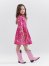 Wrangler x Barbie Girl's Bandana Western Snap Shirt Dress in Bandana Pink