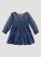 Girl's Embroidered Denim Tunic Dress in Blue Denim