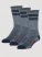 Men's Wool Stripe Work Socks (3-pack) in Navy