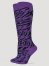 Women's Zebra Knee High Socks in Purple