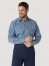 Men's Wrangler FR Flame Resistant Long Sleeve Western Snap Plaid Shirt in Navy/Black