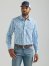 Men's 20X Competition Advanced Comfort Long Sleeve Two Pocket Western Snap Plaid Shirt in Baby Blue