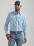 Men's 20X Competition Advanced Comfort Long Sleeve Two Pocket Western Snap Plaid Shirt in Baby Blue
