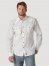 Men's Wrangler Retro Long Sleeve Western Snap Solid Dobby Shirt in White