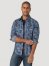 Wrangler Retro Premium Patchwork Western Snap Shirt in Blue Patches