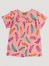 Girl's Western Feather Print Top in Pink