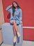 Women's Loose Fit Denim Shirt Dress in Scarecrow Blue