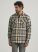 Men's Wrangler Heavyweight Plaid Sherpa Lined Shirt Jacket in Raven