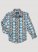 Boy's Checotah Long Sleeve Western Snap Shirt in Dusty Blue Diamond