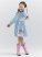 Wrangler x Barbie Girl's Embroidered Denim Shirt Dress in Ken Blue