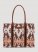 Southwestern Print Canvas Wide Tote in Light Coffee