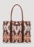 Southwestern Print Canvas Wide Tote in Light Coffee