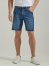 Men's Frayed Hem Denim Short in Dark Wash