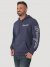 Men's Wrangler Rope Logo Hoodie in Denim Heather