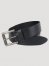 Men's Stitched Leather Belt in Black